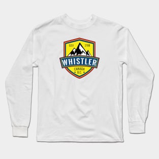 Skiing Whistler British Columbia Canada Ski Snowboarding Long Sleeve T-Shirt